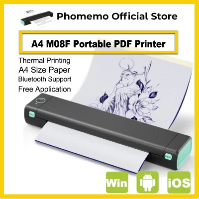 Phomemo M08F Impressora de estêncil de transferência de tatuagem sem fio Máquina de impressora térmica de transferência de tatuagem compatível com smartphone e PC