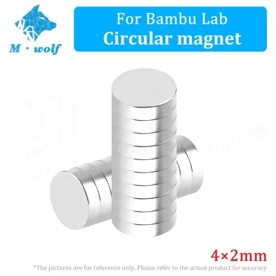 Para bambu laboratório ímã circular 4x2mm ímã forte peças diy para peças de impressora 3d