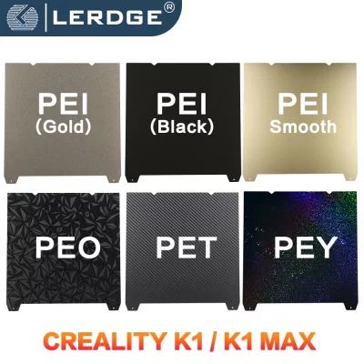 Creality K1 Max Build Plate K1 Max Ender 3 S1 K1C H1H PEO PEY PEI Folha 235x235mm310x315mm Cama Aquecida Impressão Dupla Atualização