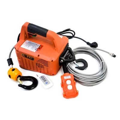 Guincho elétrico portátil com carga de 500kg, talha de tração manual/controle remoto/controle de fio, talha elétrica 220v/110v, ferramenta de elevação