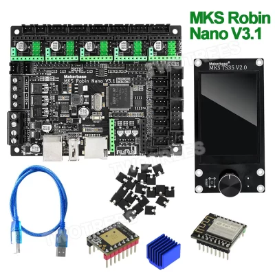 Makerbase mks robin nano v3.1 placa de controle impressora 3d placa-mãe ts35 tft tela toque/módulo wifi adequado para a4988 tmc2209