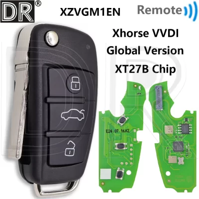 Grande vvdi xhorse versão global xdatm1en audi estilo universal flip chave de controle remoto do carro para audi vw volkswagen skoda assento
