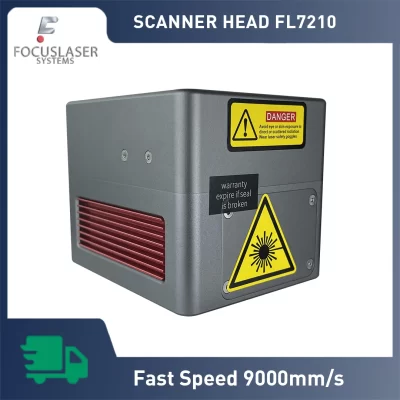 Cabeça do scanner da máquina da marcação a laser da fibra 9000 mm/s velocidade rápida espelho de silicone de alta qualidade capa de alumínio fl7210 galvanômetro