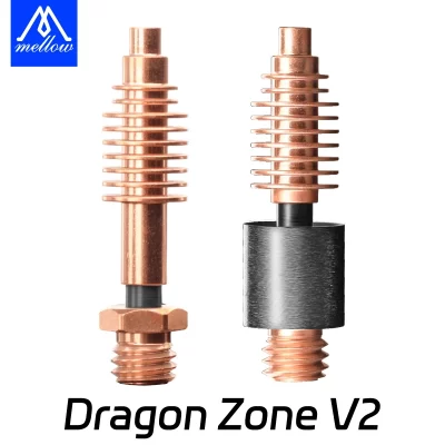 Mellow-Dragon Zone V2 Heat Break para Dragon Hotend Impressão, fibra De Carbono, peças De Impressora 3D