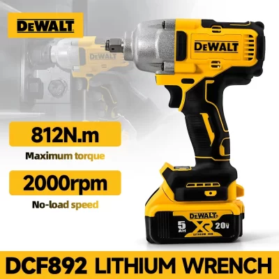 Dewalt dcf892 sem escova 812n.m chave elétrica 1/2 Polegada driver de impacto sem fio alto torque três velocidades ferramentas elétricas de reparo automóvel