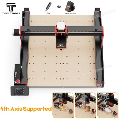 Twotrees ttc450 pro cnc fresa máquina de gravação a laser 3 eixos/4 eixos máquina de corte para madeira acrílico metal cnc roteador kit