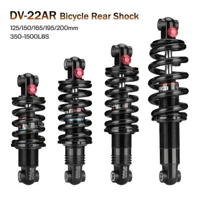 Dnm DV-22AR bicicleta amortecedor traseiro suspensão hydrauli mtb mountain dobrável amortecedor traseiro 125 150 165 190 200mm