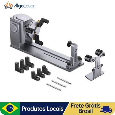 Mandril rotativo multifuncional para gravador a laser Rolo de rotação a laser 3 em 1 180 ° Ajuste para gravar anéis, objetos esféricos
