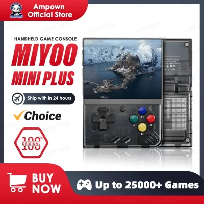 MIYOO-Mini Plus Portátil Retro Handheld Game Console, V2 Mini + Tela IPS, Console de Videogame Clássico, Sistema Linux, Presente Infantil