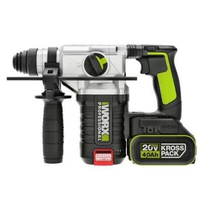 Furadeira de impacto de dupla finalidade sem fio WORX WU388 para perfuração de concreto funcional de grau industrial picareta de martelo elétrico