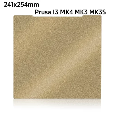 Prusa i3 mk4 mk3 mk3s pei placa de construção 254x241 lados duplos pó fino texturizado plataforma impressora 3d folha de aço de mola flexível