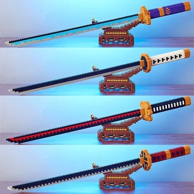 Blocos de Construção Samurai Sword para Crianças e Adultos, Lâmina Ninja, Katana, Anime Japonês, Borboleta, Nichirin, Faca, Tijolos, Brinquedos