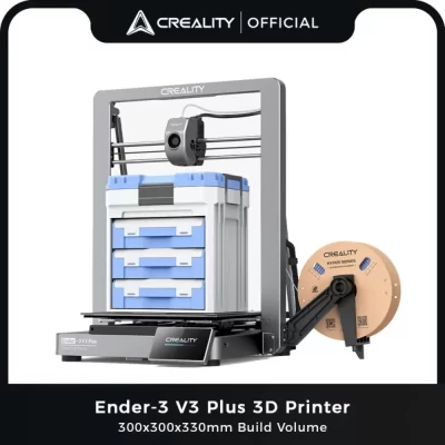 Creality Ender-3 v3 plus impressora 3d 300x300x330mm tamanho de impressão 600 mm/s extrusora direta estável eixo y motores duplos e hastes de suporte