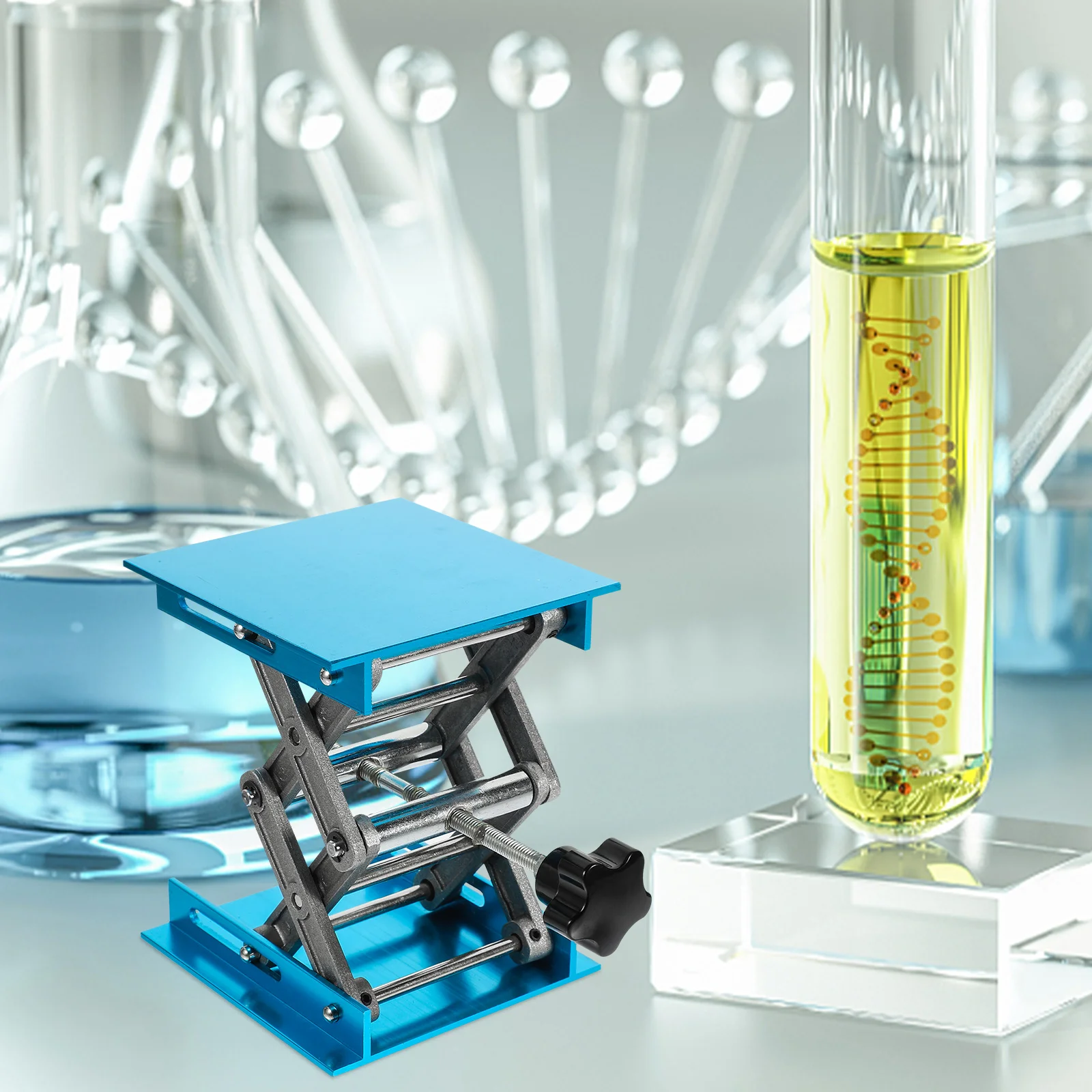 Mesa de elevação de laboratório em aço inoxidável, tesoura, altura ajustável, instrumento, experimento biológico químico físico - Image 3