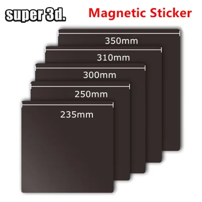 Adesivo magnético com 3m adesivo 180/220/235/250/310/350mm base de cama de impressora 3d magnética fita de placa de construção para ender3 cr20 k1 max