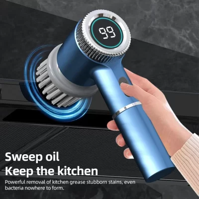 5w escova de limpeza elétrica portátil versátil sem fio purificador de rotação elétrica 5-em-1 ferramenta de limpeza para parede piso telha cozinha