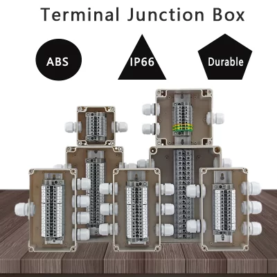 Caixa de ramificação de cabo elétrico de plástico ABS para exterior, gabinete de distribuição, monitor doméstico, caixa de junção terminal à prova d'água