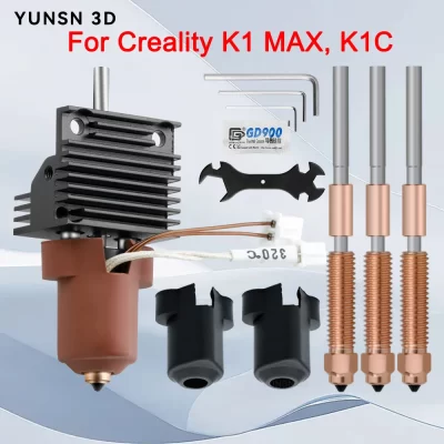 Para creality k1/k1c/k1 max hotend kit troca rápida bloco de aquecimento cerâmica impressão alto fluxo peças impressora 3d para k1 k1c impressora 3d