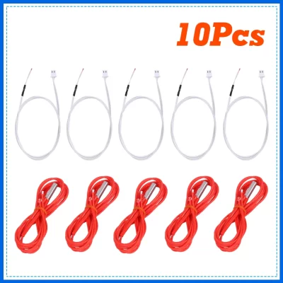 10 unidades/pacote hotend 12v/24v 40w aquecedor vermelho cartucho extrusor aquecedor + 100k ntc 3950k termistor para ender 3 pro peças de impressora 3d