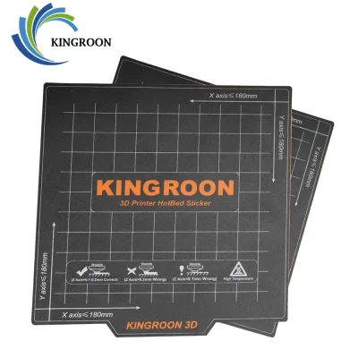 Kingroon cama de calor magnética flexível 180x1 0/235x235mm impressora 3d folha de cama quente a + b ímã macio placa de construção para kp3s kp5l ender 3
