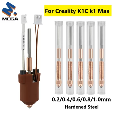 Para creality k1c k1 max hotend kit de bloco de aquecimento cerâmico peças de impressora 3d kit de bocal de troca rápida resistência de quebra de calor hotend