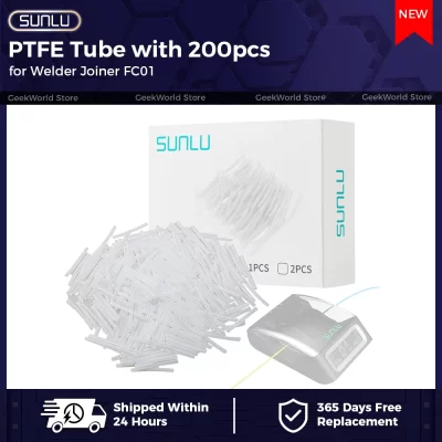 Sunlu tubo de ptfe original com 200 peças para soldador de filamento de 1.75mm, marceneiro fc01, tubo de ptfe de soldagem de filamento, acessórios de impressora 3d