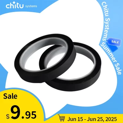 15mm * 50m preto mascaramento sombreamento fita borda para elegoo mars/photon lcd impressora 3d acessórios/peças