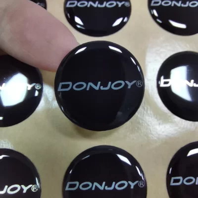 Adesivo epóxi de cúpula personalizado logotipo em gel 3D etiqueta de cristal transparente vinil personalizado autoadesivo à prova d'água NFC personalizado