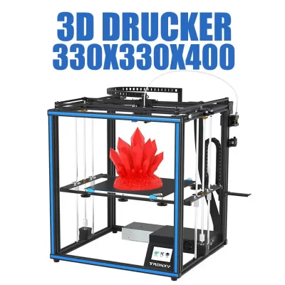 Tronxy x5sa-500 2e impressora 3d, 400x400mm, tamanho 8g cartão sd com manual 3d, máquina diy