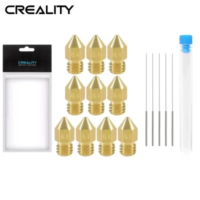10 peças 0.2mm bicos de impressora 3d mk8 extrusora para creality ender 3/3 pro/3 v2, ender 5/5 pro, CR-10/10s