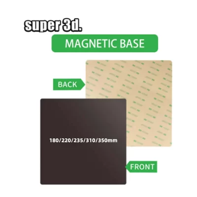 Adesivo magnético com 3m adesivo 180/220/235/250/310/350mm cama de impressora 3d base magnética fita de placa de construção para ender3 cr20 k1 max