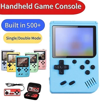 Console retro do jogo de vídeo para o menino, jogador portátil do jogo, jogador do jogo da tevê vídeo, incorporado 500 + jogos clássicos, 5 dentro, emulador