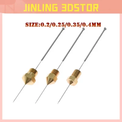 10pcs impressora 3D bocal de aço inoxidável broca de agulha de limpeza 0.4mm acessórios reprap ultimake para CR10 Ender 3 Ender 5 pro