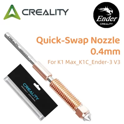 Bico de troca rápida Creality 0,4 mm 1 peça para K1 Max K1C Ender-3 V3 Bico de aço endurecido Impressão de alta velocidade atualizada