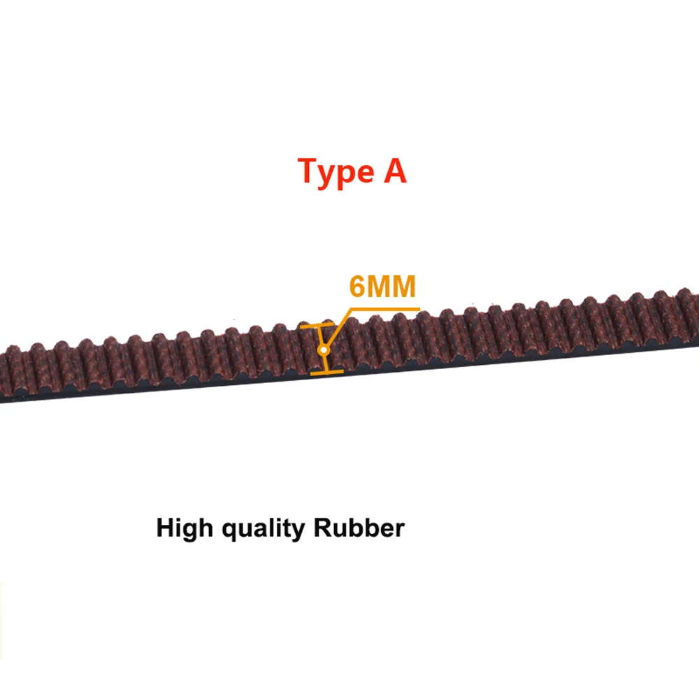 GT2-6mm correia dentada aberta largura 6mm 10mm gt2 correia pu com núcleo de aço 2gt correia síncrona de borracha baixa poeira peças de impressora 3d - Image 3