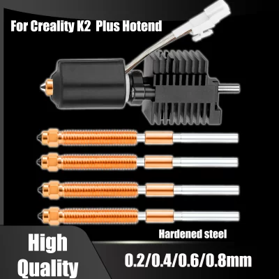 Para creality k2 plus hotend kit de bloco de aquecimento cerâmico 0.4mm totalmente metálico integrado bocal de troca rápida 350 ° C para Combinação Creality K2P