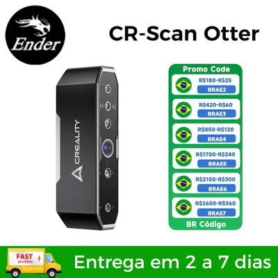 Creality CR-Scan Otter Scanner 3D portátil Precisão de 0,02 mm Alta eficiência 20fps Varredura de velocidade Anti-vibração