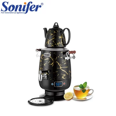 Sonifer 5l samovar chaleira elétrica de aço inoxidável chaleira inteligente apito chaleira samovar chá thermo pote presente sf2088