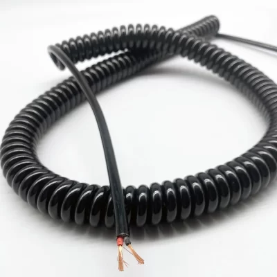 Grua elétrica mola fio iluminação cabo espiral especial 15 17 18 20 24 awg condução nova energia cabo de pilha de carregamento