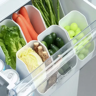 Caixas de armazenamento de alimentos organizador diversos titular caso abertura inclinada classificar armazenamento plástico dormitório sala estar desktop rack