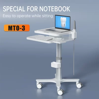 Carrinho de escanagem bucal médica MTO-3 com palete, carrinho de scanner oral para clínica de dentista com suporte, cabo de armazenamento de grande espaço