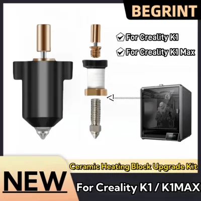 Para Creality K1 / K1 Max Hotend Kit Bico de bloco de aquecimento cerâmico 300 ° Fluxo alto de alta velocidade da extrusora C para a atualização Creality K1