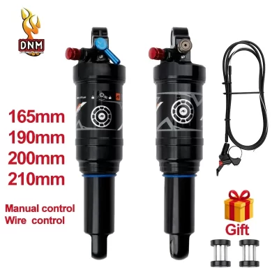 DNM-Mountain Bike amortecedor de ar traseiro, controlado por fio, rebote bloqueável, cauda macia, AO38RC, 165mm, 190mm, 200mm