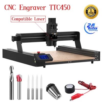 Twotrees cnc gravador a laser ttc450 3 eixos/4 eixos com controlador offline diy madeira pcb metal fresagem corte máquina de gravura