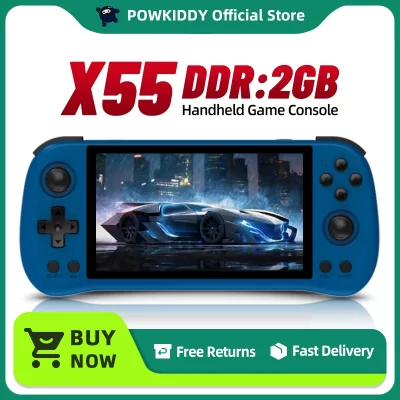 POWKIDDY-Handheld Game Console, Console Retro de Código Aberto, Presentes para Crianças, RK3566, 5.5 ", 1280x720 Tela IPS