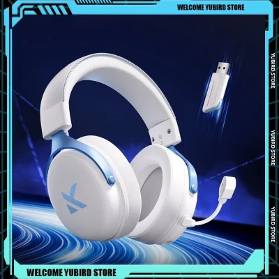 Mchoose v9 pro fones de ouvido para jogos de música, 3 modos, sem fio, redução de ruído, microfone personalizado, montagem na cabeça, acessórios para pc