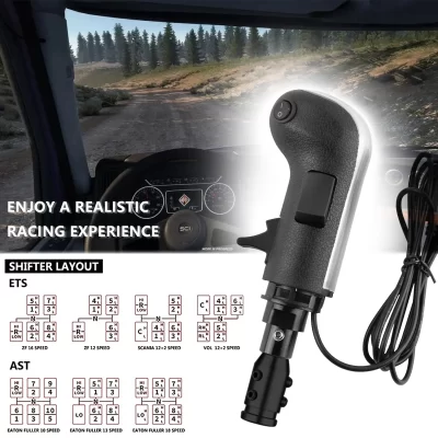 Novo simulador shift knob est2 usb jogo 18 engrenagem shifter botão 3 interruptor substituição atualização skrs para logitech g923 g29 g27 g25 th8a