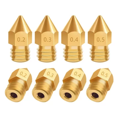 5/10 pçs 1.75mm mk8 impressora 3d bocal de bronze extrusor cabeça impressão para anet a8 a8 + ender 3 3s pro v2 cr10 peças impressora 3d