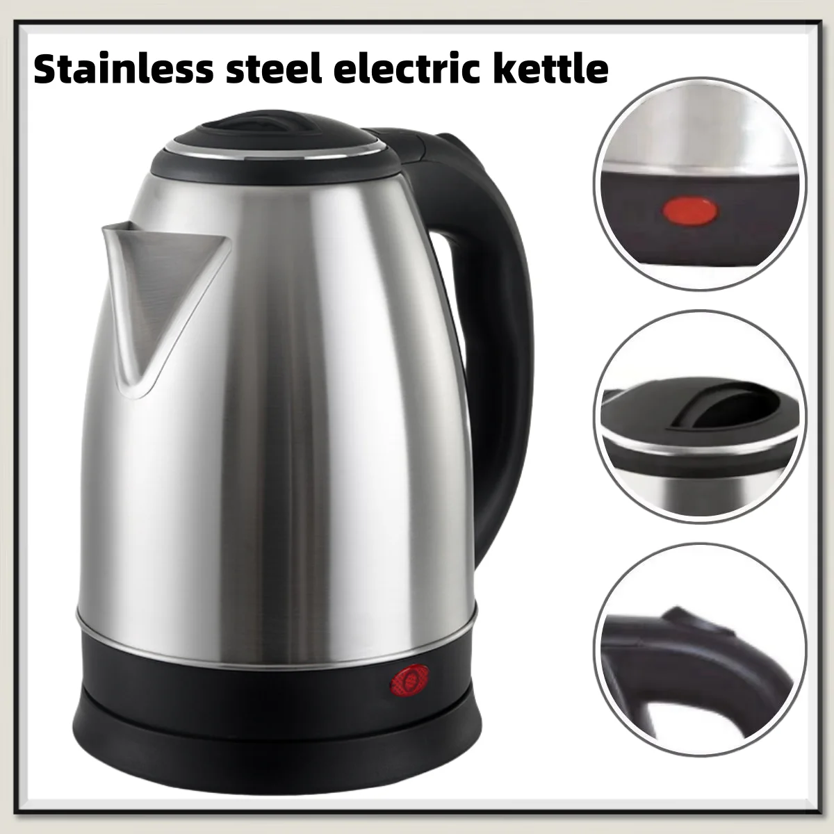 Chaleira elétrica de viagem, chá, café, 2l, aço inoxidável, portátil, caldeira de água, para hotel, família, viagem, cozinha, chaleira inteligente - Image 6