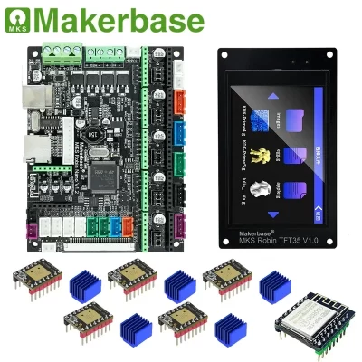 Makerbase placa de controle impressora 3d mks robin nano v1.2 32bit placa-mãe mks robin tft35 tela tmc2209 driver suporte marlin2.0
